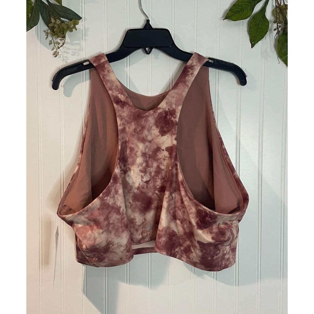 Athleta Womens Tie-Dye Tank Top 3X Polyester Spandex Blend Pink & White - Picture 2 of 10